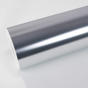 Roll of Ice Silver satin cast chrome vinyl (CSC01)