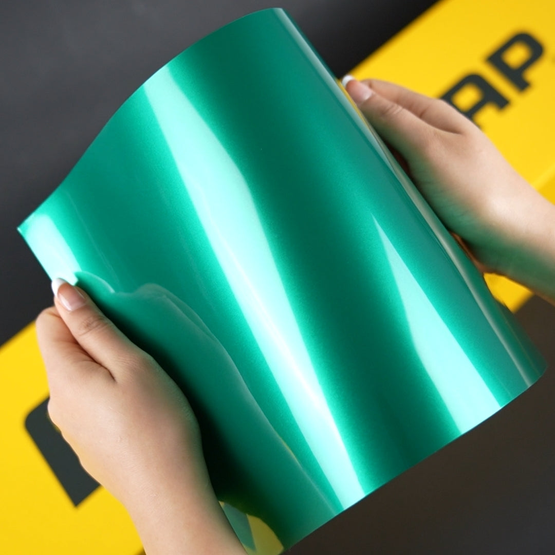 Teckwrap A4 muestras / envoltura de vinilo verde