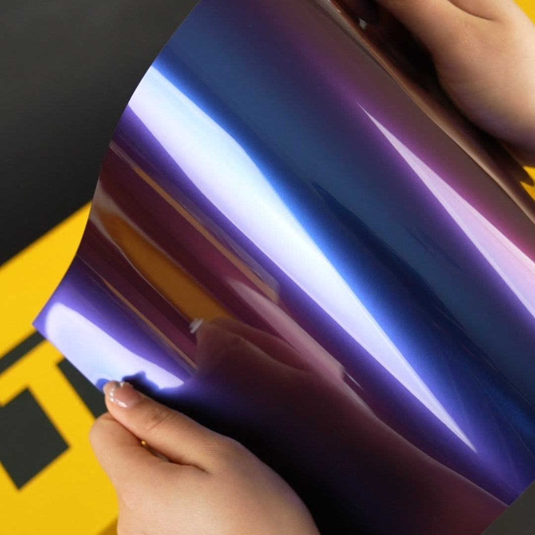 TeckWrap A4 Samples / BLUE VINYL WRAP - RD14-HD Violet Sunrise - Samples