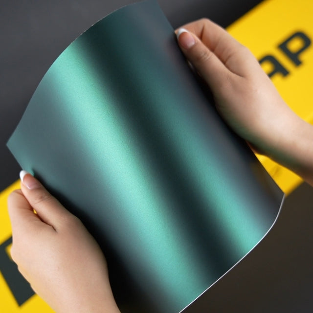 TeckWrap A4 Samples / GREEN VINYL WRAP - Samples