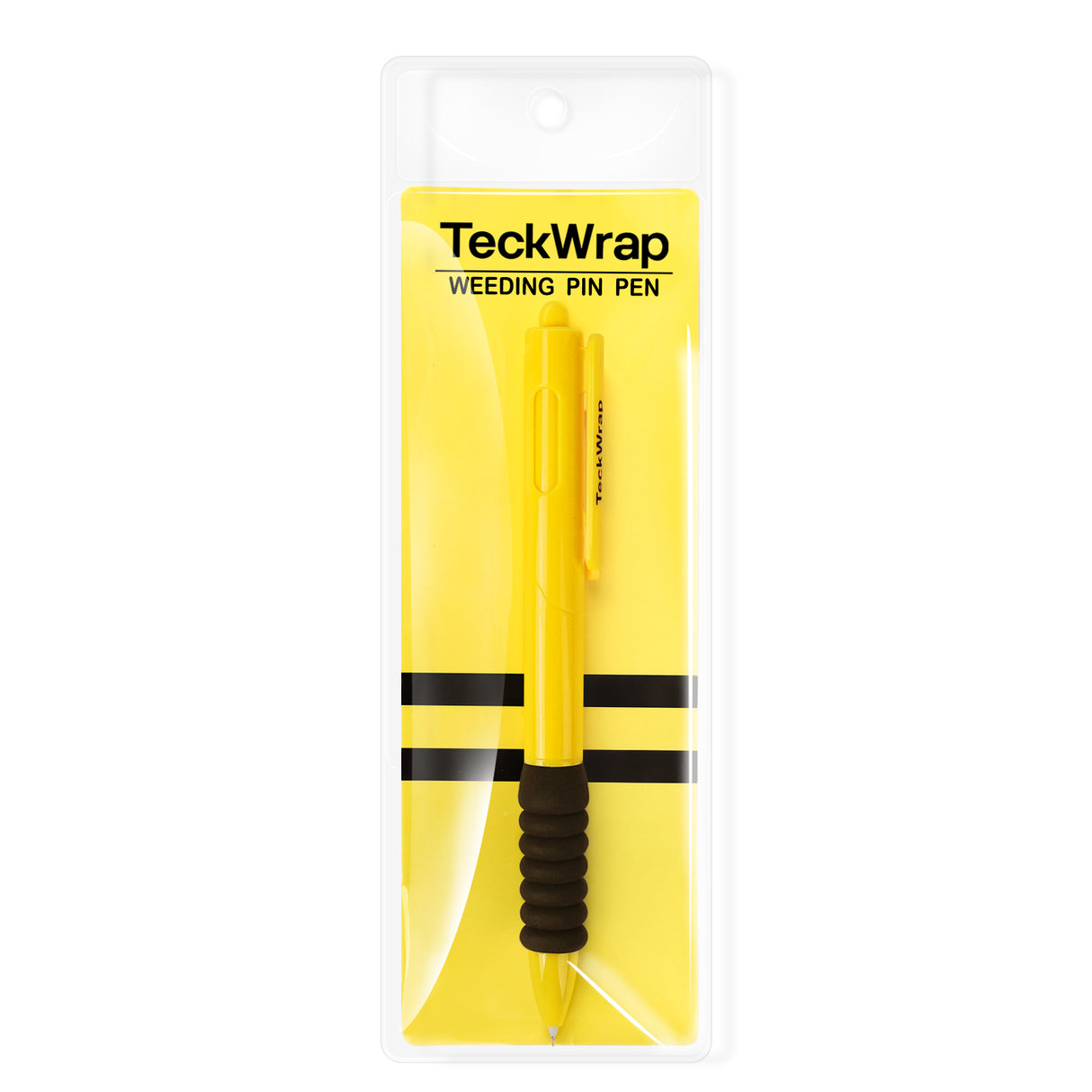 TeckWrap Air-Release Pen Tool in vibrant yellow packaging, designed for precise weeding and bubble removal during car vinyl wrapping.