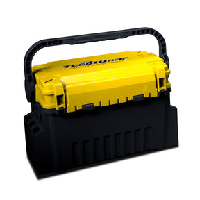 TeckWrap heavy-duty toolbox with yellow lid and black base, ideal for vinyl wrap tools and accessories