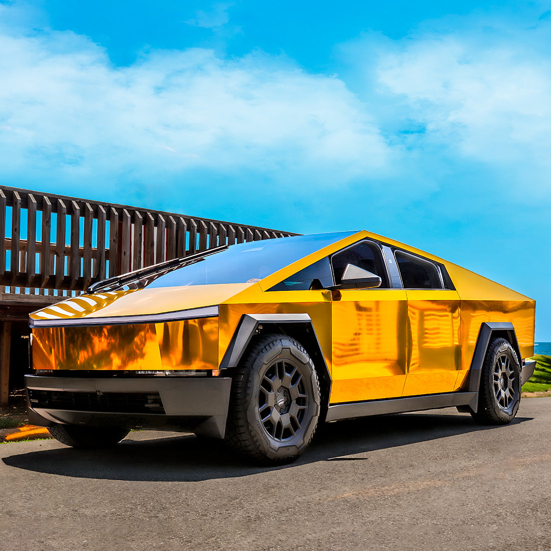 Yellow Gold Chrome (CHM02-HD) Vinyl Wrap – Teckwrap