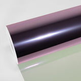 Aegis Three Silver W70PR 3.5mil Car Window Tint Film roll showing silver-purple reflective tint on clear liner