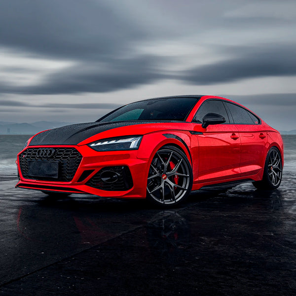 Racing Red gloss wrap on an Audi