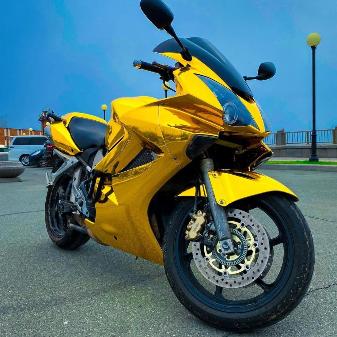 Cromo de ouro amarelo (CHM02-HD) envoltório de vinil