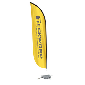 teckwrap flag feather yellow back