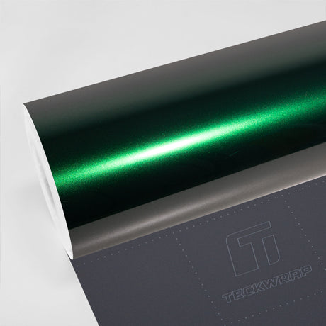 Gloss Noble Green Color PPF CPX502 roll showing deep green paint protection film with bright metallic reflection