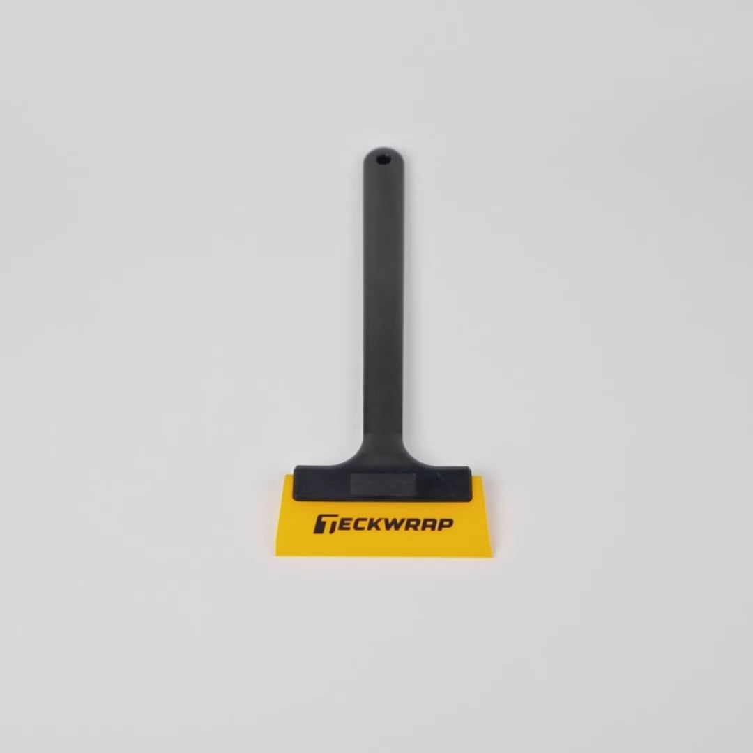 TeckWrap Window Tint Rubber Squeegee with long handle, durable vinyl and film installation tool for car wrapping and tint application