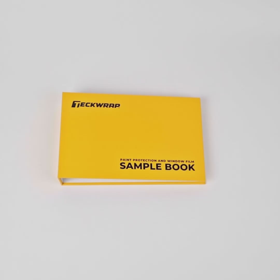 TeckWrap PPF and window film sample book – paint protection film and window tint swatches for professional installers