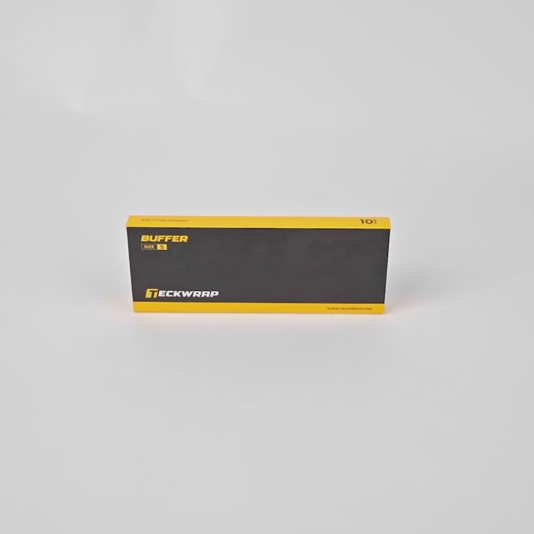 Video showing details of TeckWrap Buffer Set 10-Pack Size S – durable adhesive buffers for vinyl wrap installation