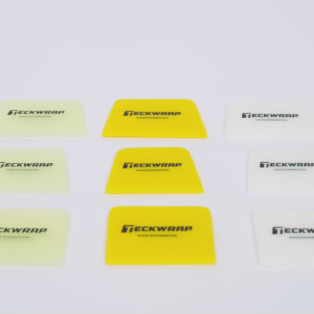 TeckWrap PPF squeegee set – 3-piece installation tools in yellow, white, and soft finish for paint protection film application