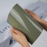 Olive green TeckWrap A5 Pure Color Paint Protection Film sample