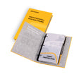 TeckWrap Clear PPF and Window Film Sample Book opened to the paint protection section with ring-bound sample pages