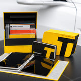 TeckWrap Swatches 2025 Set with open swatch book, color PPF samples, and branded yellow display boxes