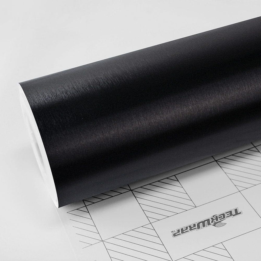 Teckwrap Carbon Fiber 1.52*3m (60*118", 5*9.8ft, 1.6*3.3yd) / Ink Black (BM04) Brushed Vinyl