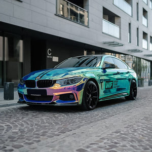 BMW wrapped in Chrome Frozen Berry vinyl (MCH08)
