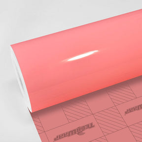 Roll of Chelsea Rose (CG25-HD) Gloss Vinyl Wrap by TeckWrap showcasing its smooth, reflective finish ideal for stylish vehicle transformations.