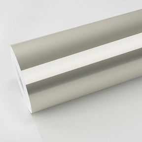 Glossy Silver Fern (RB31-HD) TeckWrap vinyl wrap roll showcasing reflective, luxurious silver finish.
