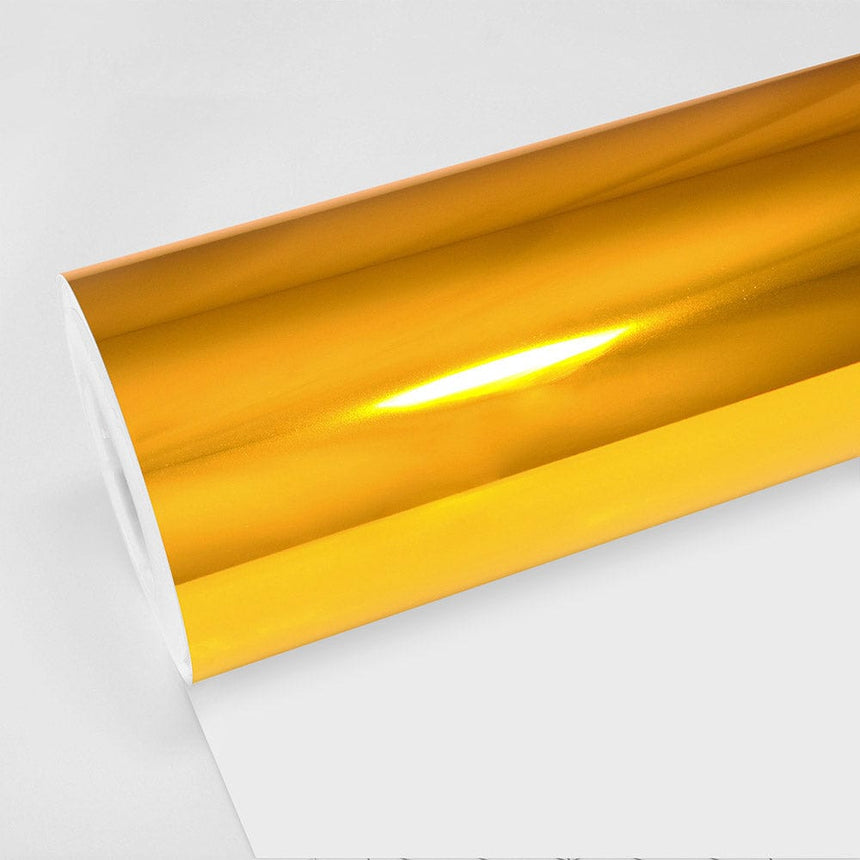 Yellow Gold Chrome (CHM02-HD) Vinyl Wrap - High Quality Car Wraps, vinyl wraps, supper matte & high-gloss colors - Teckwrap