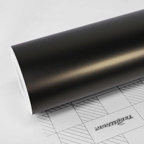 TeckWrap Mineral Grey (SMT01) Satin Vinyl Wrap roll showcasing its smooth texture and refined metallic finish.