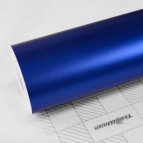 TeckWrap Velvet Blue (VCH402-S) Satin Vinyl Wrap Roll showcasing its smooth, luxurious finish with a rich, velvet-like blue sheen, perfect for sophisticated vehicle customization.

