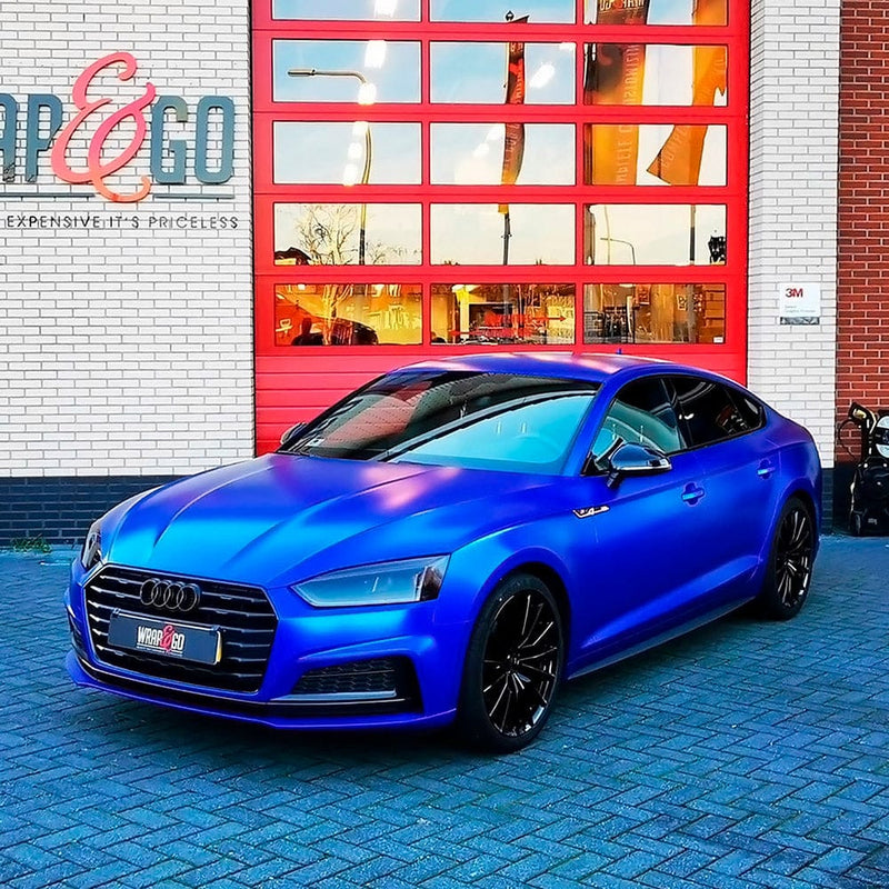 Blue Vinyl Wrap Car